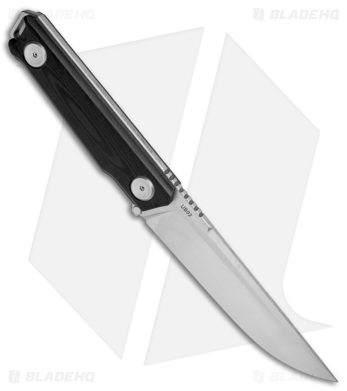 Stedemon Knife Co. Uncle One UB02 Fixed Blade Knife Black G-10 (5" Satin) 
