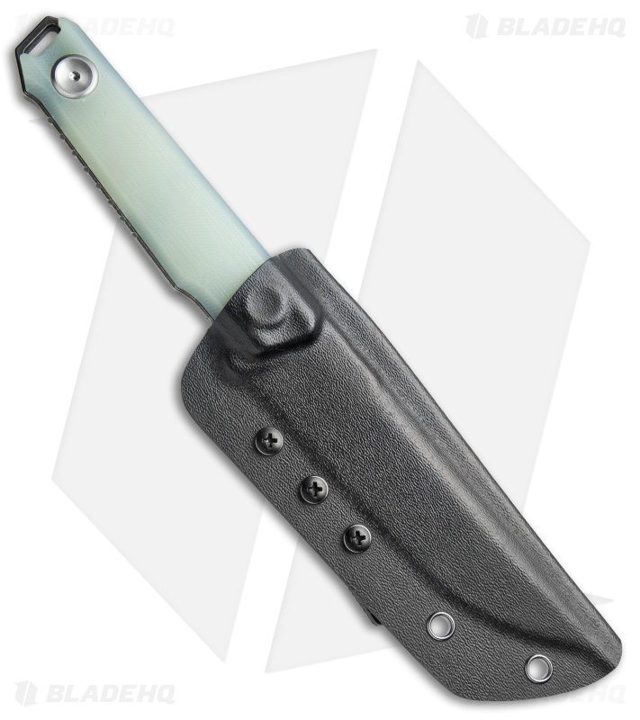 Stedemon Knife Co. Uncle One UB02 Fixed Blade Knife Jade G-10 (5" Black SW) 