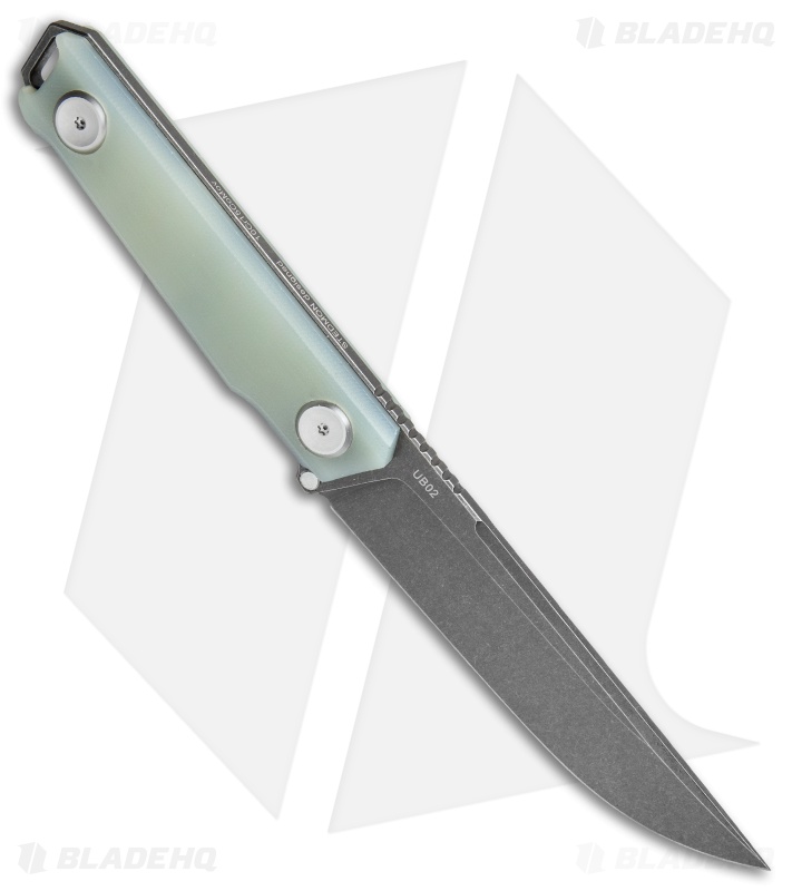Stedemon Knife Co. Uncle One UB02 Fixed Blade Knife Jade G-10 (5" Black SW) 
