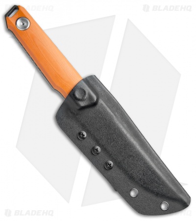 Stedemon Knife Co. Uncle One UB02 Fixed Blade Knife Orange G-10 (5" Black SW) 