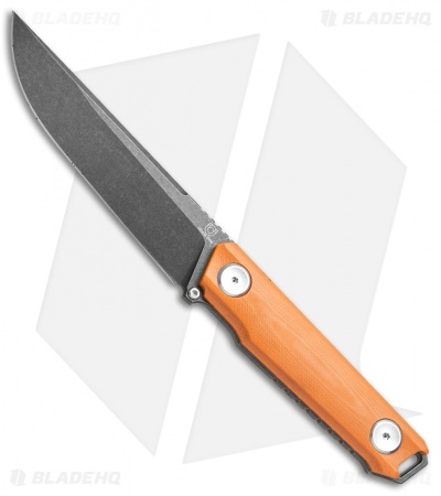 Stedemon Knife Co. Uncle One UB02 Fixed Blade Knife Orange G-10 (5" Black SW) 