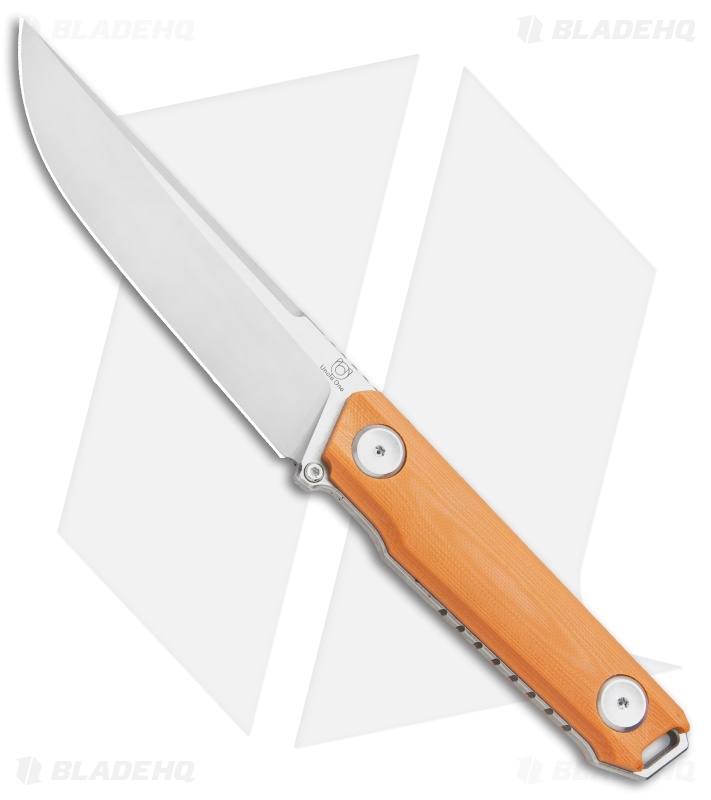 Stedemon Knife Co. Uncle One UB02 Fixed Blade Knife Orange G-10 (5" Satin)