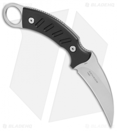 Steel Will Censor Karambit Fixed Blade Knife Black (4" Satin) 1360