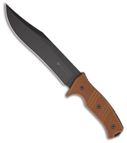 Steel Will Chieftain Fixed Blade Knife Brown Micarta (7.5" Black) 1620