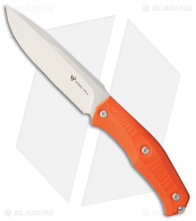 steel will knives gekko 1533 fixed blade knife orange g 10 steel will knives gekko 1533 fixed blade knife orange g 10