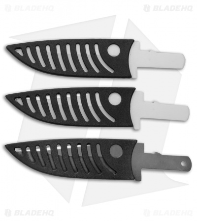 Stone River Gear Change Blade 3-Piece Fixed Blade Knife Black G-10 (3.5" White)