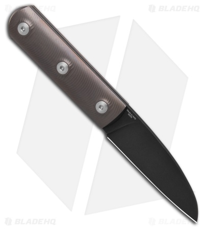 StraightLine EDC Ally Fixed Blade Knife Bronze-Anodized Ti (2.7" Black SW) 