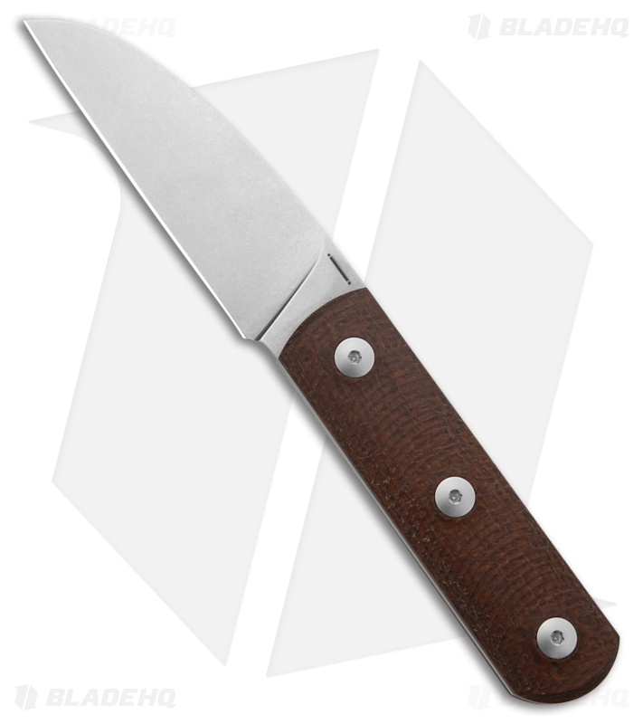 StraightLine EDC Ally Fixed Blade Knife Brown Burlap Micarta (2.7" SW) AL-BB