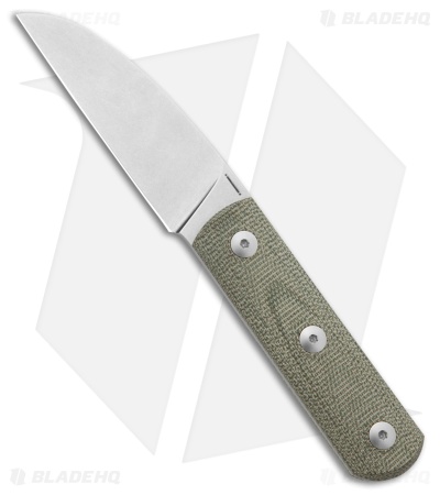 StraightLine EDC Ally Fixed Blade Knife Green Canvas Micarta (2.7" SW) AL-GC