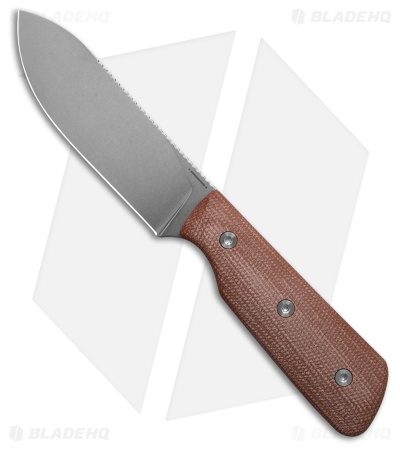 StraightLine EDC Bigger Digger Fixed Blade Knife Natural Canvas Micarta(3.75" SW