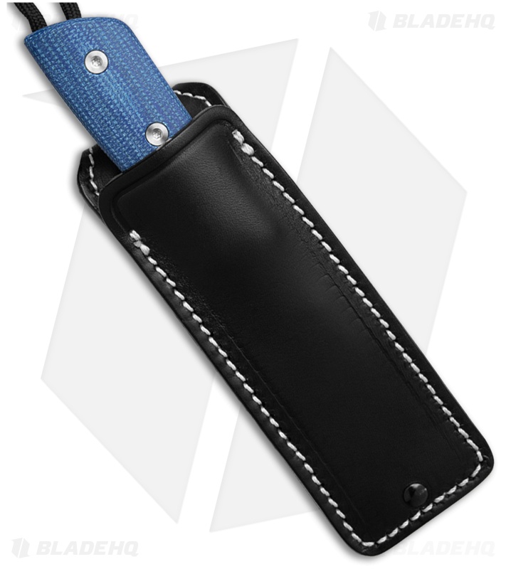 StraightLine EDC Digger Fixed Blade Knife Blue Canvas Micarta (3.1" SW) DG-BC