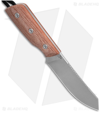 StraightLine EDC Digger Fixed Blade Knife Natural Canvas Micarta (3.1" SW) DG-NC