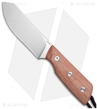 StraightLine EDC Digger Fixed Blade Knife Natural Canvas Micarta (3.1" SW) DG-NC
