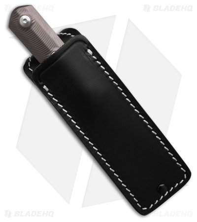 StraightLine EDC Erny Fixed Blade Knife Bronze-Anodized Ti (2.7" Black SW) 