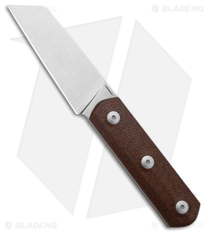 StraightLine EDC Erny Fixed Blade Knife Brown Burlap Micarta (2.7" SW) ER-BB
