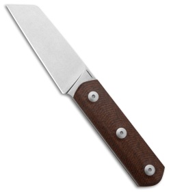StraightLine EDC Erny Fixed Blade Knife Brown Burlap Micarta (2.7" SW) ER-BB