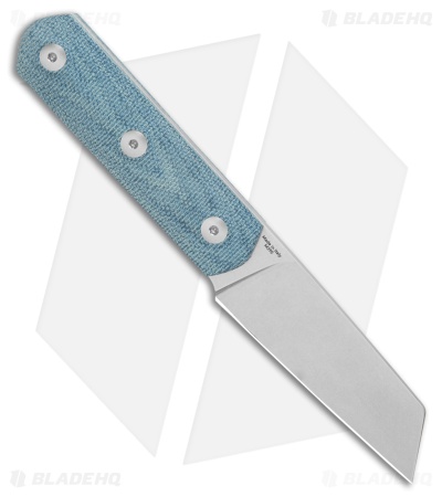 StraightLine EDC Erny Fixed Blade Knife Denim Canvas Micarta (2.7" SW) ER-DC