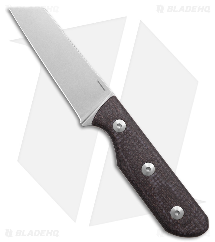 StraightLine EDC Scorer Fixed Blade Knife Brown Burlap Micarta (2.8" SW)