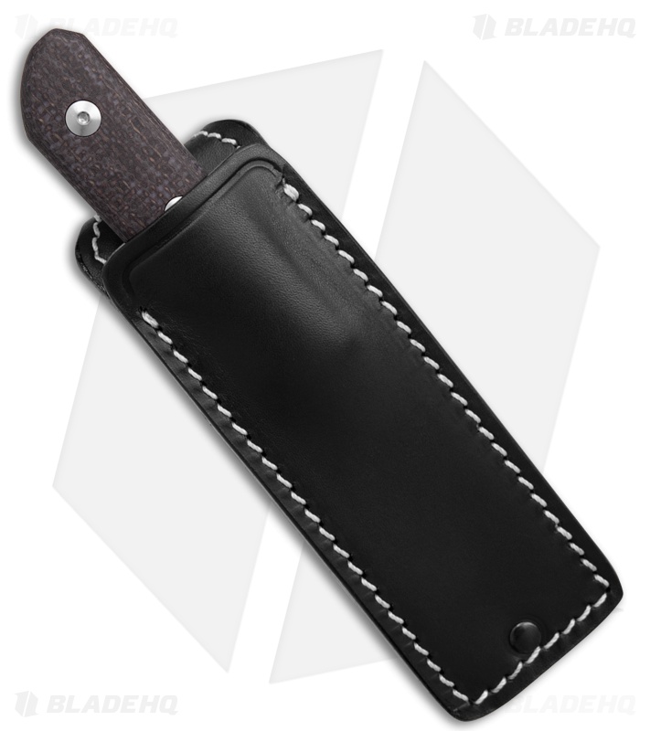 StraightLine EDC Scorer Fixed Blade Knife Brown Burlap Micarta (2.8" SW)