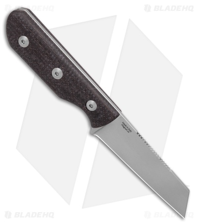 StraightLine EDC Scorer Fixed Blade Knife Brown Burlap Micarta (2.8" SW)