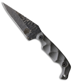 Stroup Knives Bravo 5 Wharncliffe Fixed Blade Knife Gray G-10 (3.5" Acid Wash)