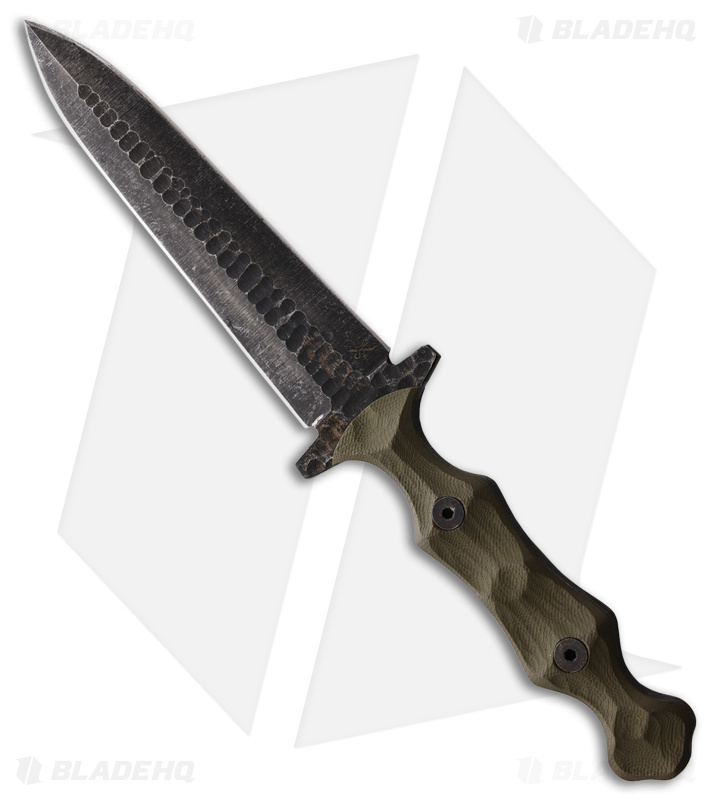 Stroup Knives Dagger Knife OD Green G-10 - Blade HQ