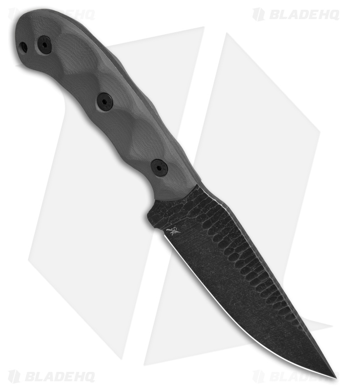 Stroup Knives GP1 Fixed Blade Knife Grey G-10 (4.4" Black SW)