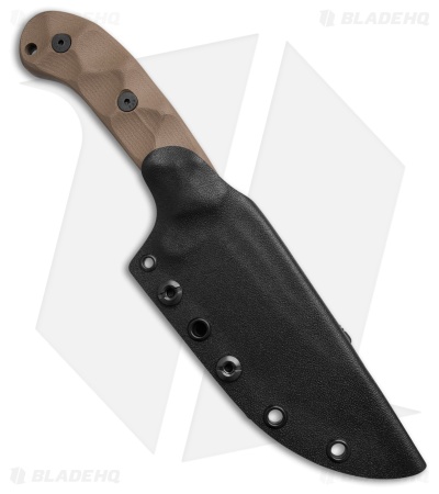 Stroup Knives GP1 Fixed Blade Knife Tan G-10 (4.4" Black SW)