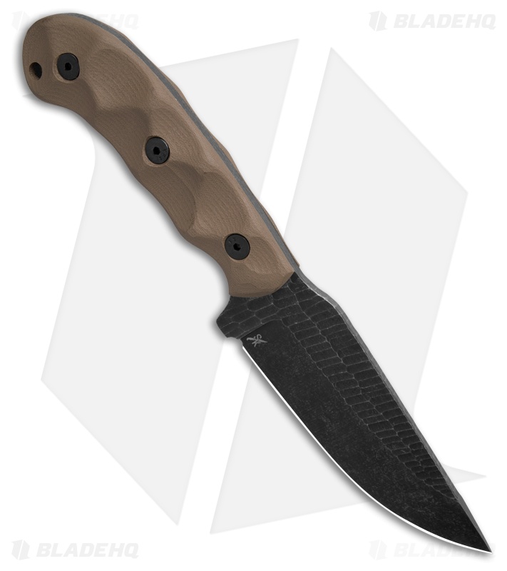 Stroup Knives GP1 Fixed Blade Knife Tan G-10 (4.4" Black SW)