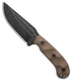 Stroup Knives GP1 Fixed Blade Knife Tan G-10 (4.4" Black SW)