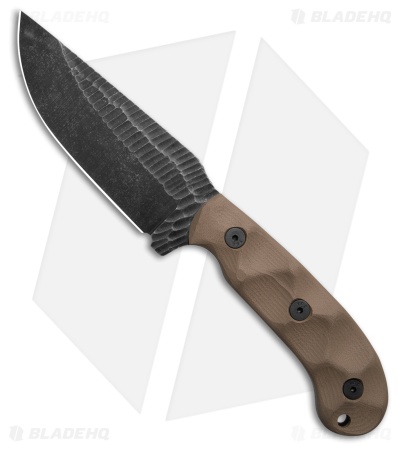 Stroup Knives GP1 Fixed Blade Knife Tan G-10 (4.4" Black SW)