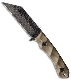 Stroup Knives GP3 Fixed Blade Knife Tan G-10 (4.25" Acid Wash)