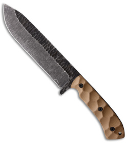 Stroup Knives Stroup Knives BK1 Fixed Blade Knife Tan G-10 (7.8" Acid Wash) - $360.00 at Blade HQ