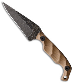 Stroup Knives Mini Fixed Blade Knife Tan G-10 (6.5" Acid Wash)