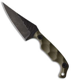 Stroup Knives Mini Mod 1 Fixed Blade Knife OD Green G-10 (6.75" Acid Wash)