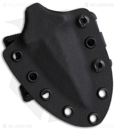 Stroup Knives SD1 Push Dagger Fixed Blade Knife Black G-10 (2.5" Acid Wash)