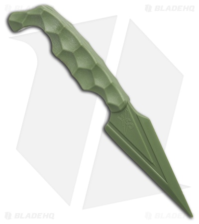 Stroup Knives Ultralite Non Metallic Dagger Fixed Blade Knife (3.25" OD Green)