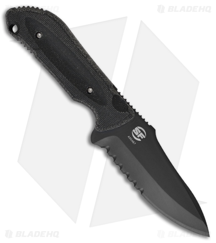 Surefire Echo Fixed Blade Knife (4.4" Black Serr) EW-05