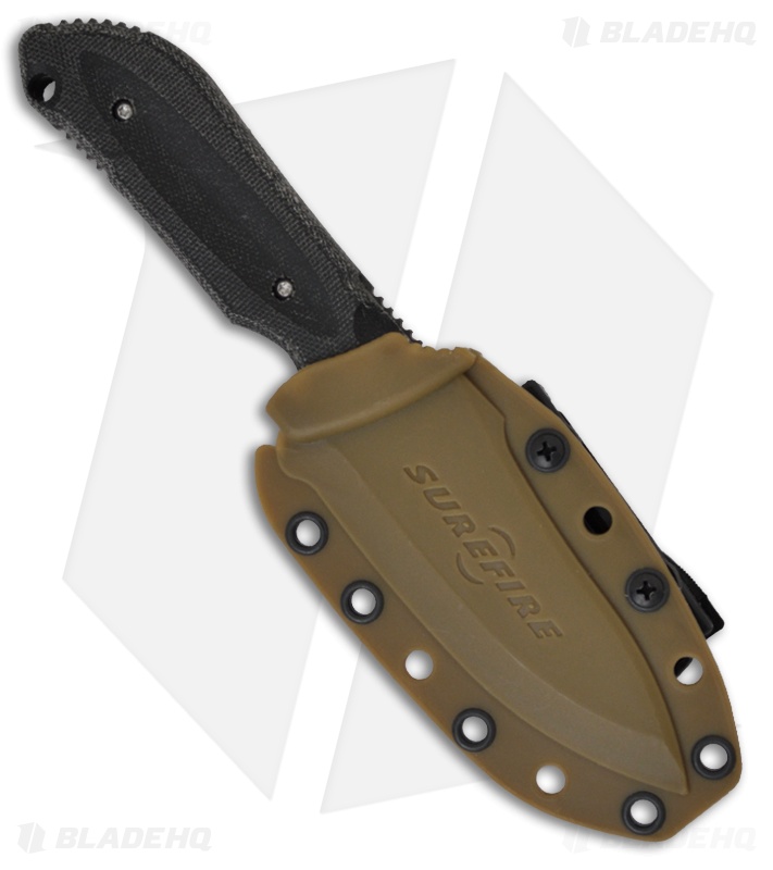 Surefire Echo Fixed Blade Knife (4.4" Black Serr) EW-05