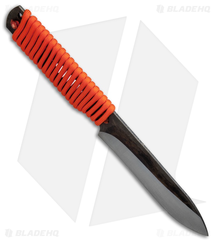 Svord Mega EDC Fixed Blade Knife Orange Paracord (4.5" Satin)