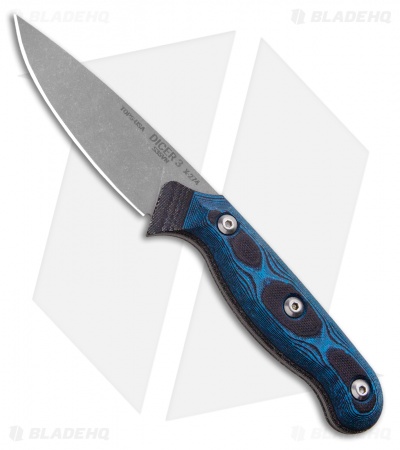 TOPS Knives Dicer 3 & 8 Kitchen Knife Combo Black/Blue G10 (Stonewash)