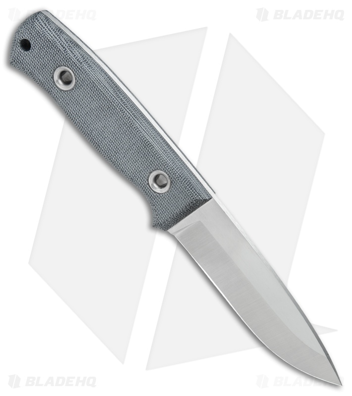 TRC Knives Bushcraft Fixed Blade Knife Black Micarta (4.25" Satin N690)