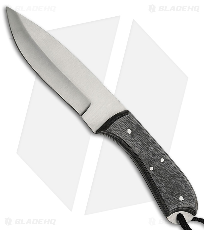 Tallen Gold Standard Fixed Blade Knife Black Wood (4.75" Satin) PA3391