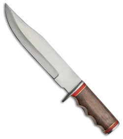 Tallen Strict Bowie Fixed Blade Knife Brown Wood (7.5&quot; Satin) PA3380  | 95474