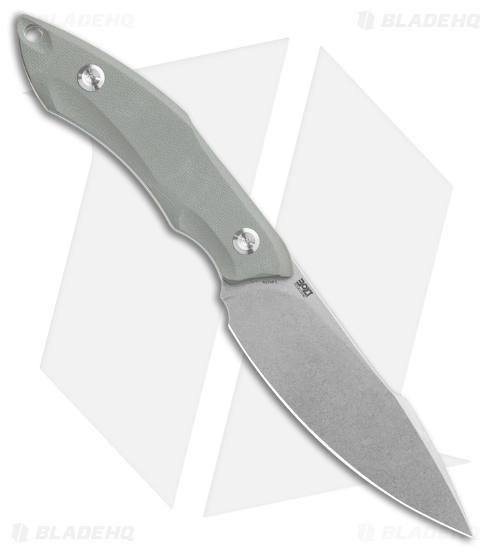 Tenable Knives Luccio Fixed Blade Knife Gray G-10 (3.8" Stonewash)