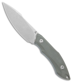 Tenable Knives Luccio Fixed Blade Knife Gray G-10 (3.8" Stonewash)