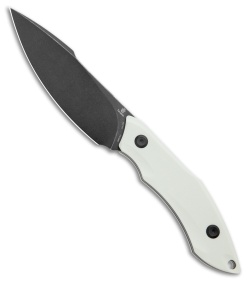Tenable Knives Luccio Fixed Blade Knife White G-10 (3.8" Black SW)