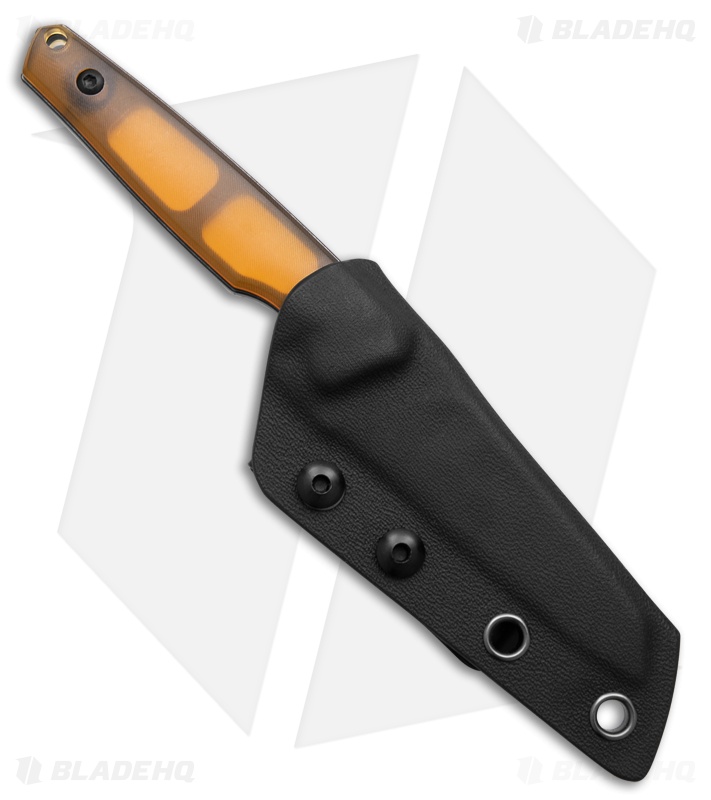 Tenable Knives Parr Fixed Blade Knife Amber Ultem (3.1" Black Stonewash)