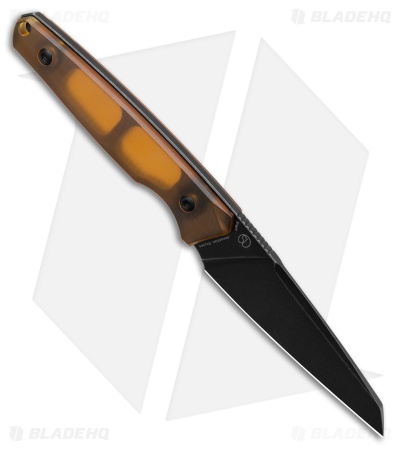 Tenable Knives Parr Fixed Blade Knife Amber Ultem (3.1" Black Stonewash)