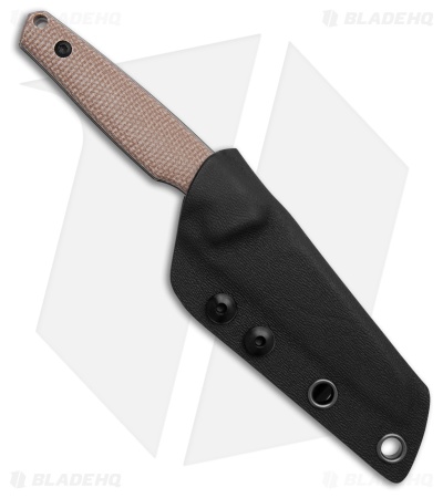 Tenable Knives Parr Fixed Blade Knife Brown Micarta (3.12" Black SW)